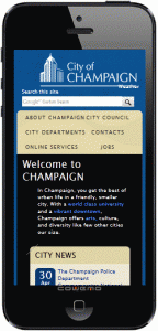 Champaign Homepage Gets Mobile Makeover