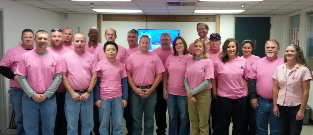 PWD staff in pink t-shirts