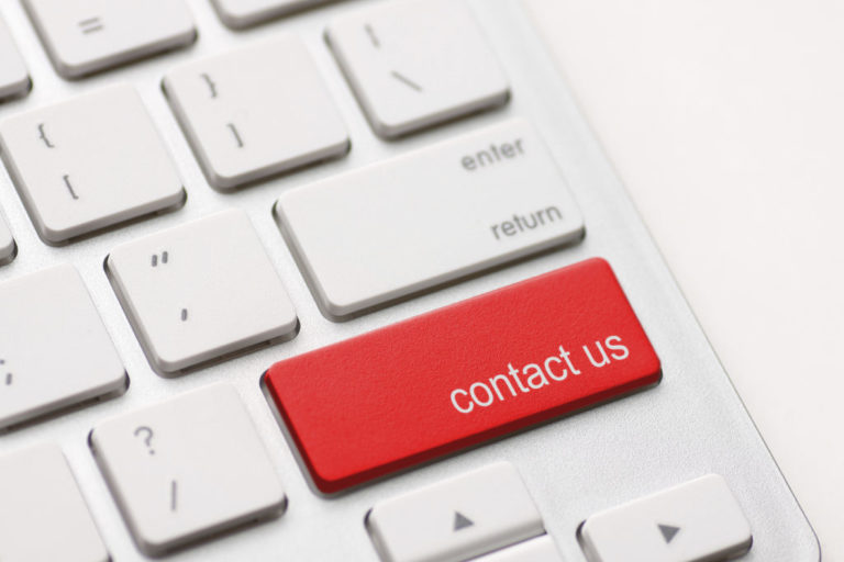 Contact Us button on computer keyboard