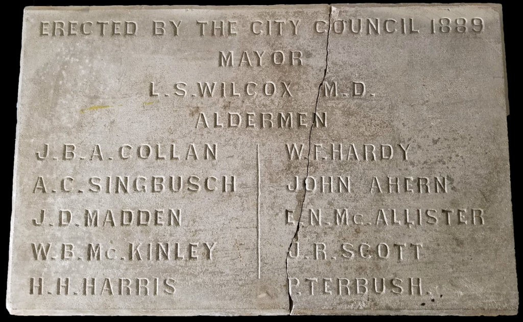 Cornerstone from first City Building