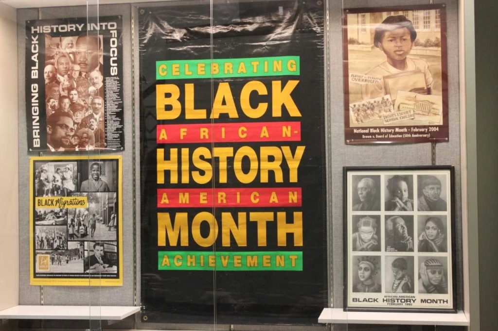 Photo of Black History Month Display in City Building Atrium