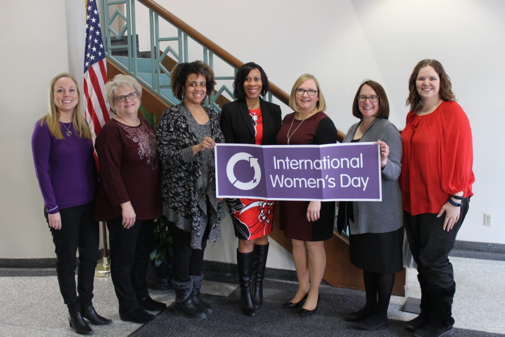 Mayor Feinen and staff mark International Women's Day