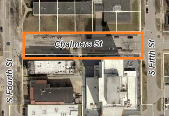 Map - Chalmers between Fourth and Fifth