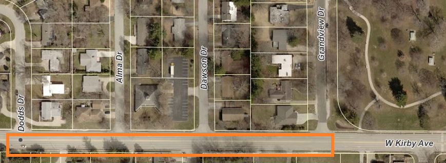 Map - Kirby between Dodds and Grandview