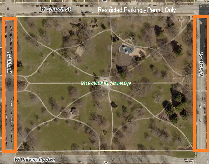 Map - Streets around West Side Park