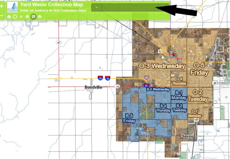 New Interactive Yard Waste Collection Map City of Champaign