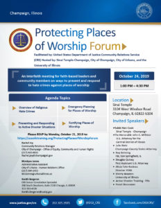 Flyer for Protecting Places of Worship Forum