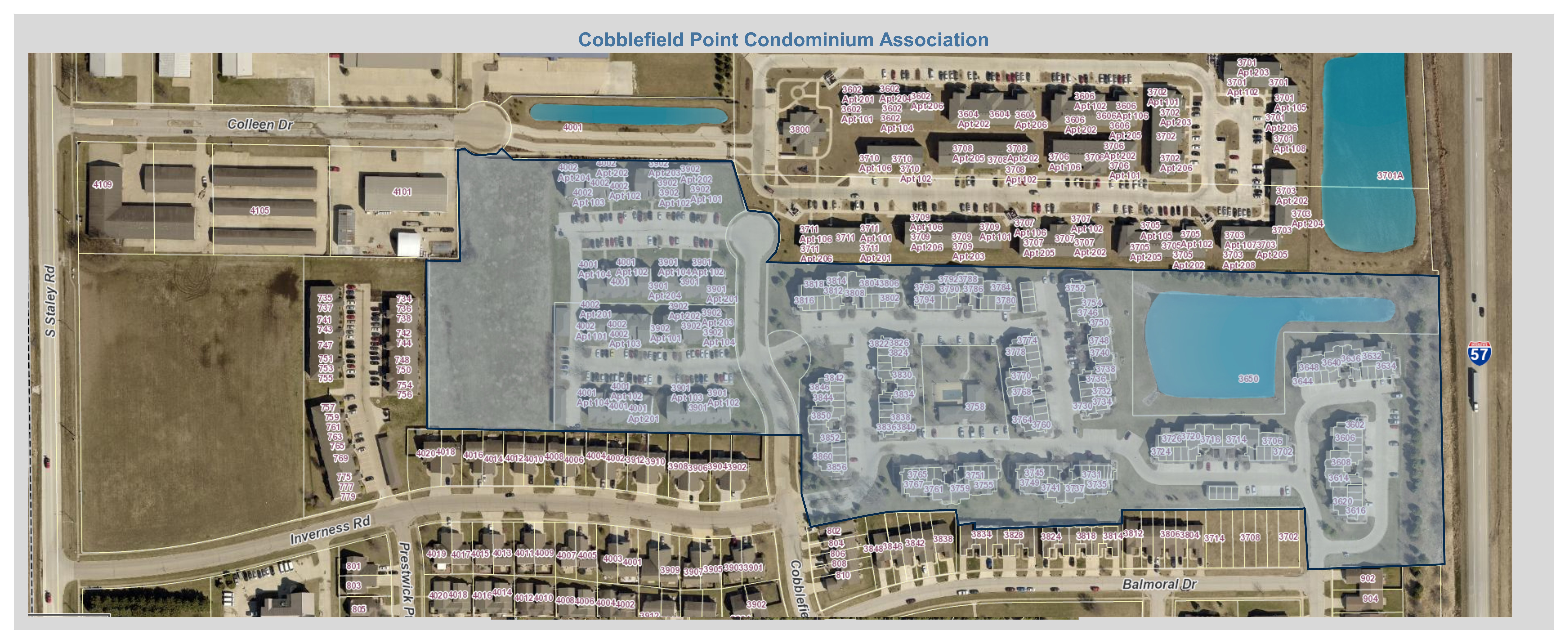 Cobblefield Point Condominium Association Map