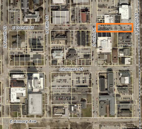 Map_Daniel between Sixth and Wright