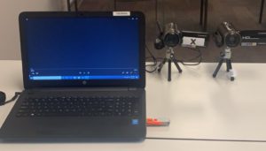 Computer and cameras for interview