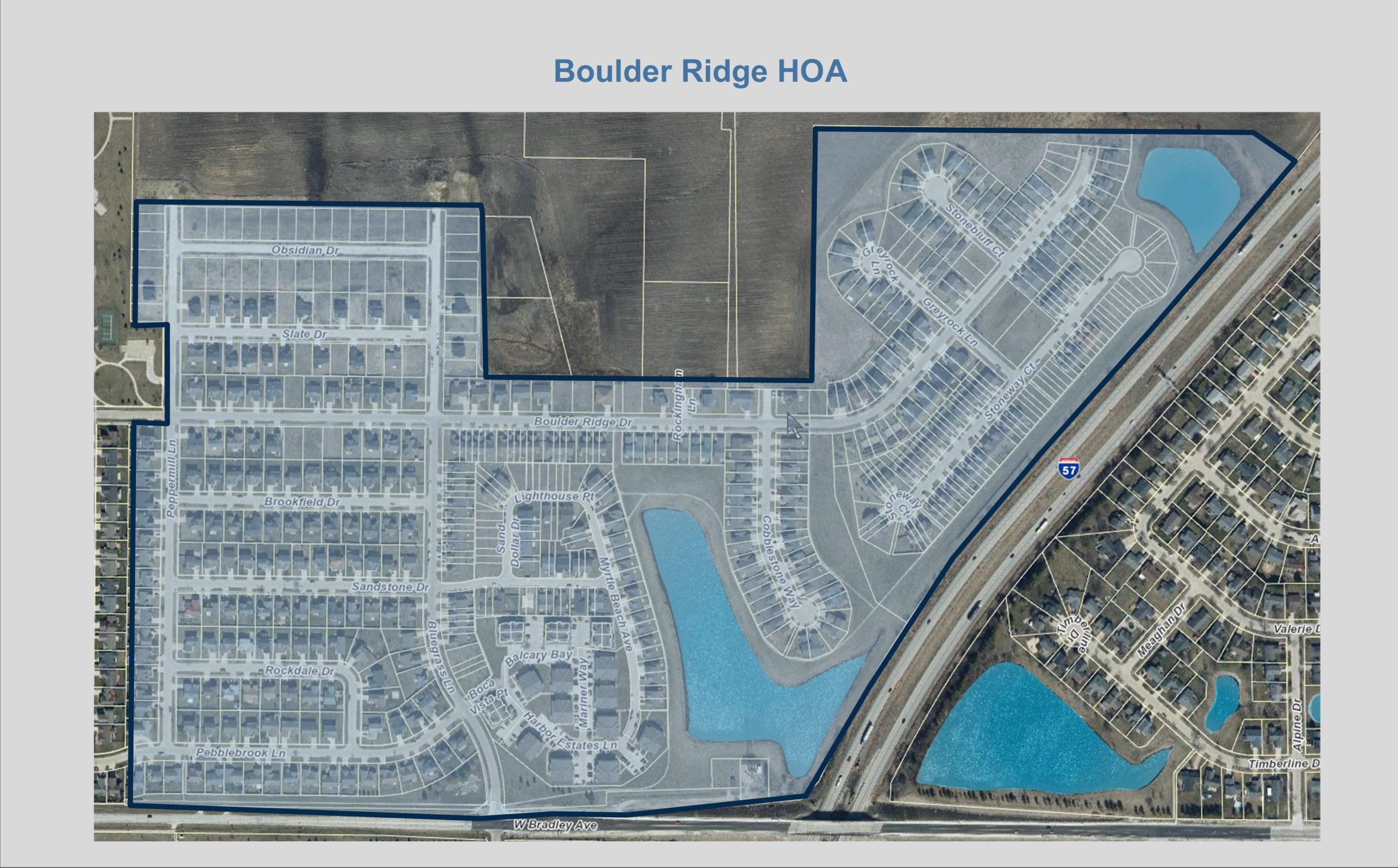 Boulder Ridge HOA Neighborhood Group Boudaries