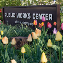Public Works Center Sign