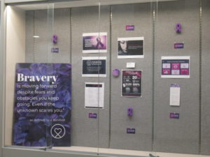Picture of Domestic Violence display in the City Building Atrium