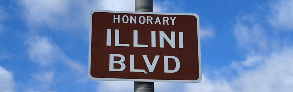 Street sign for Honorary Illini Blvd.
