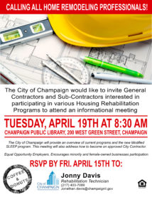 Flyer for Contractor Informational Meeting