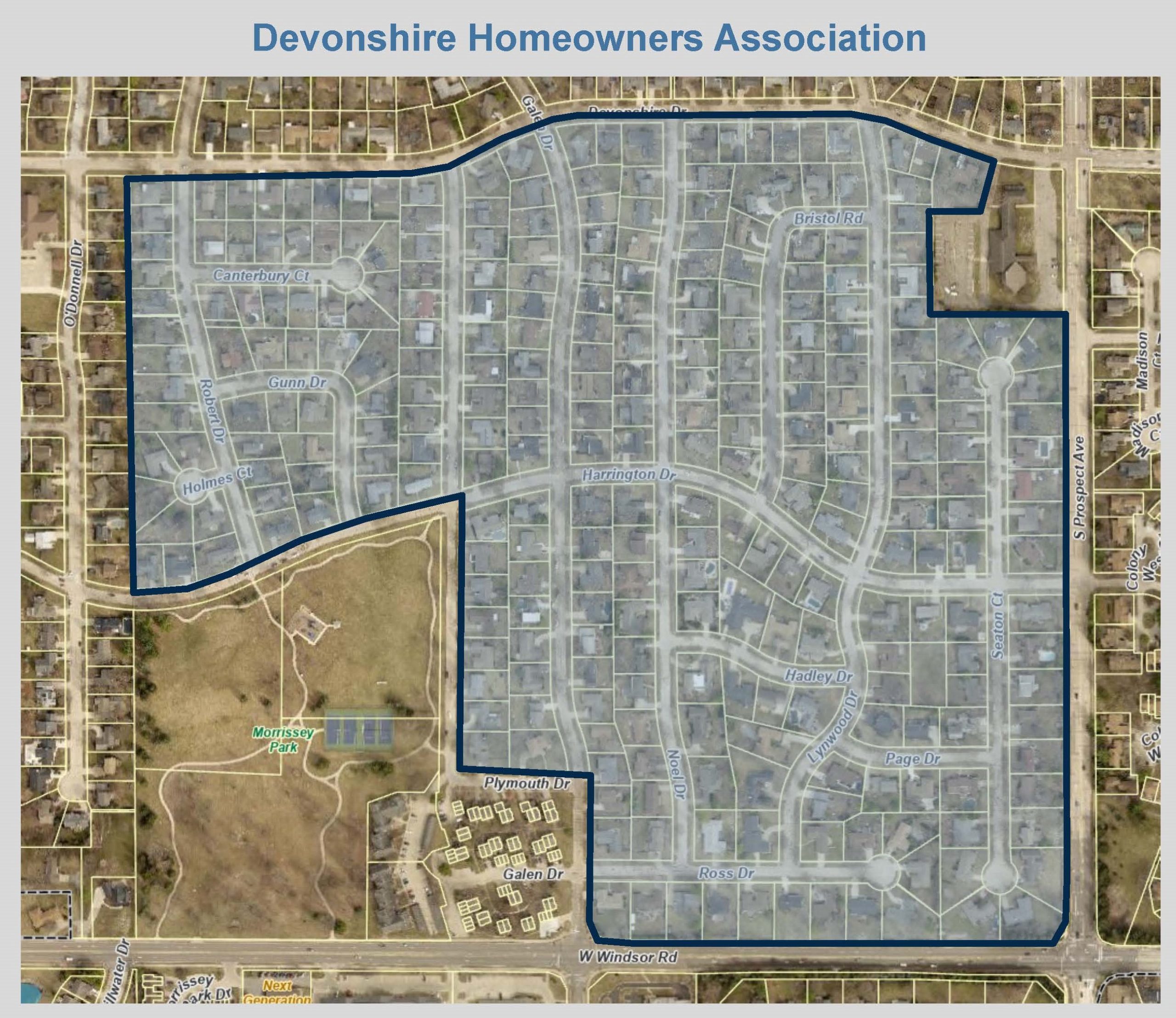 Devonshire HOA Boundaries Map