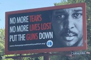Billboard against gun violence