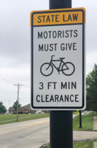 Bicycle 3-Ft Clearance Sign