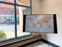 The world map will be displayed in the City Building atrium from 9/9 – 9/16.