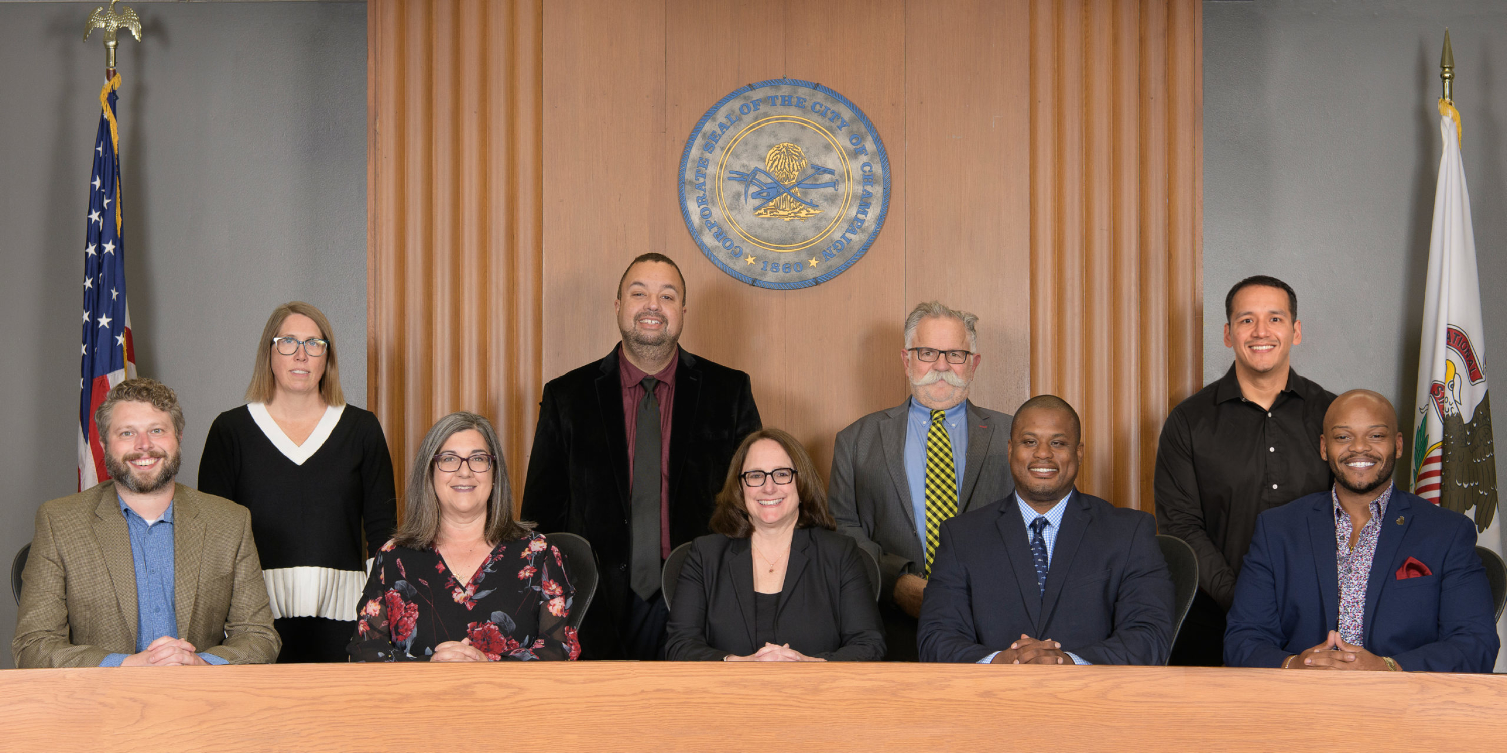 Group photo of the Champaign City Council - November 2022