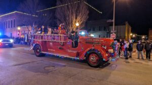 Old fire truck at Parade of Lights