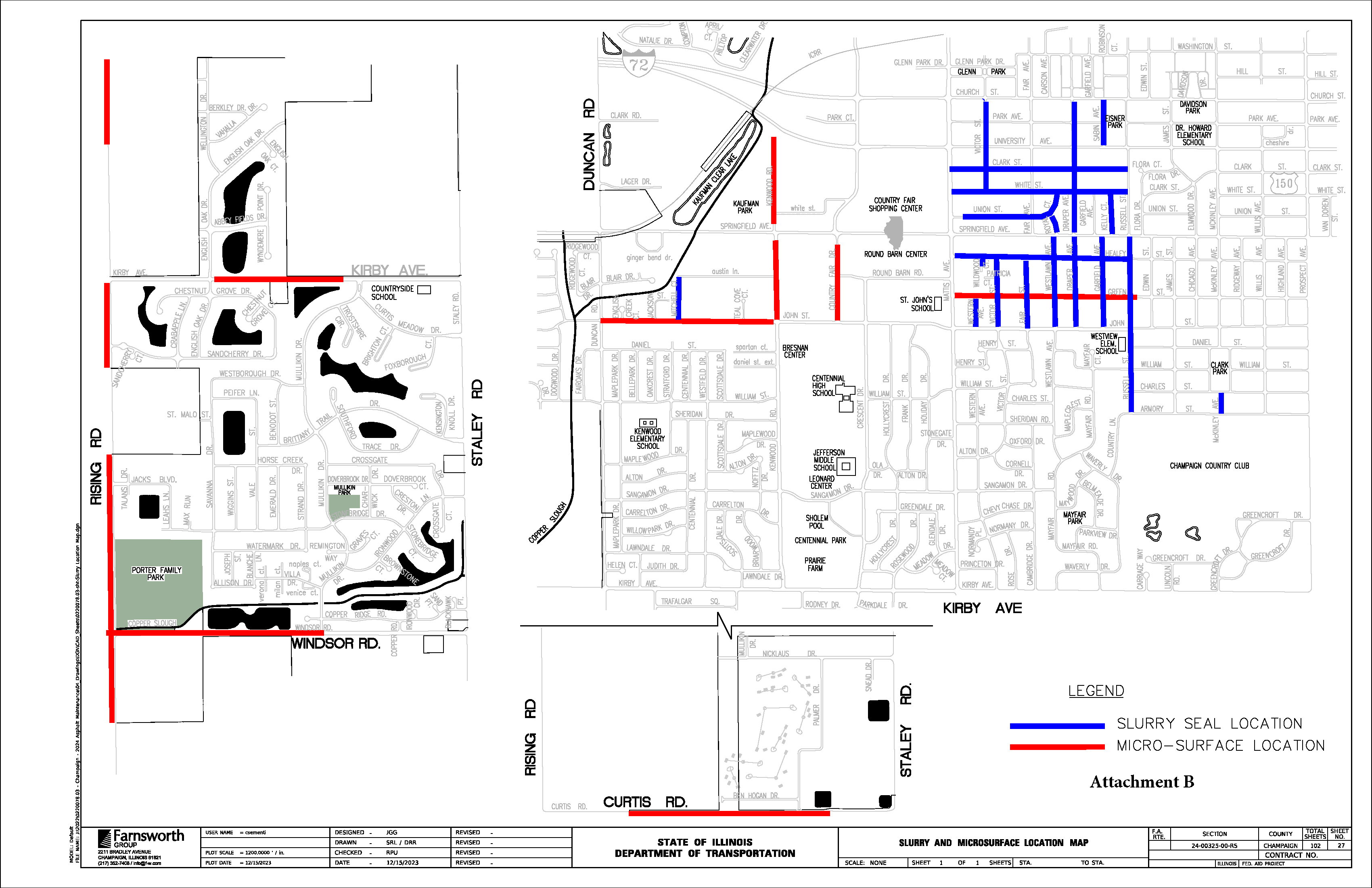 2024 Slurry Seal Project map