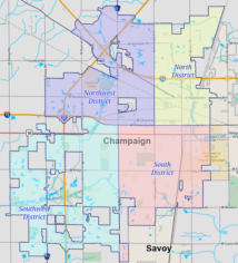 Champaign Police Department District Map