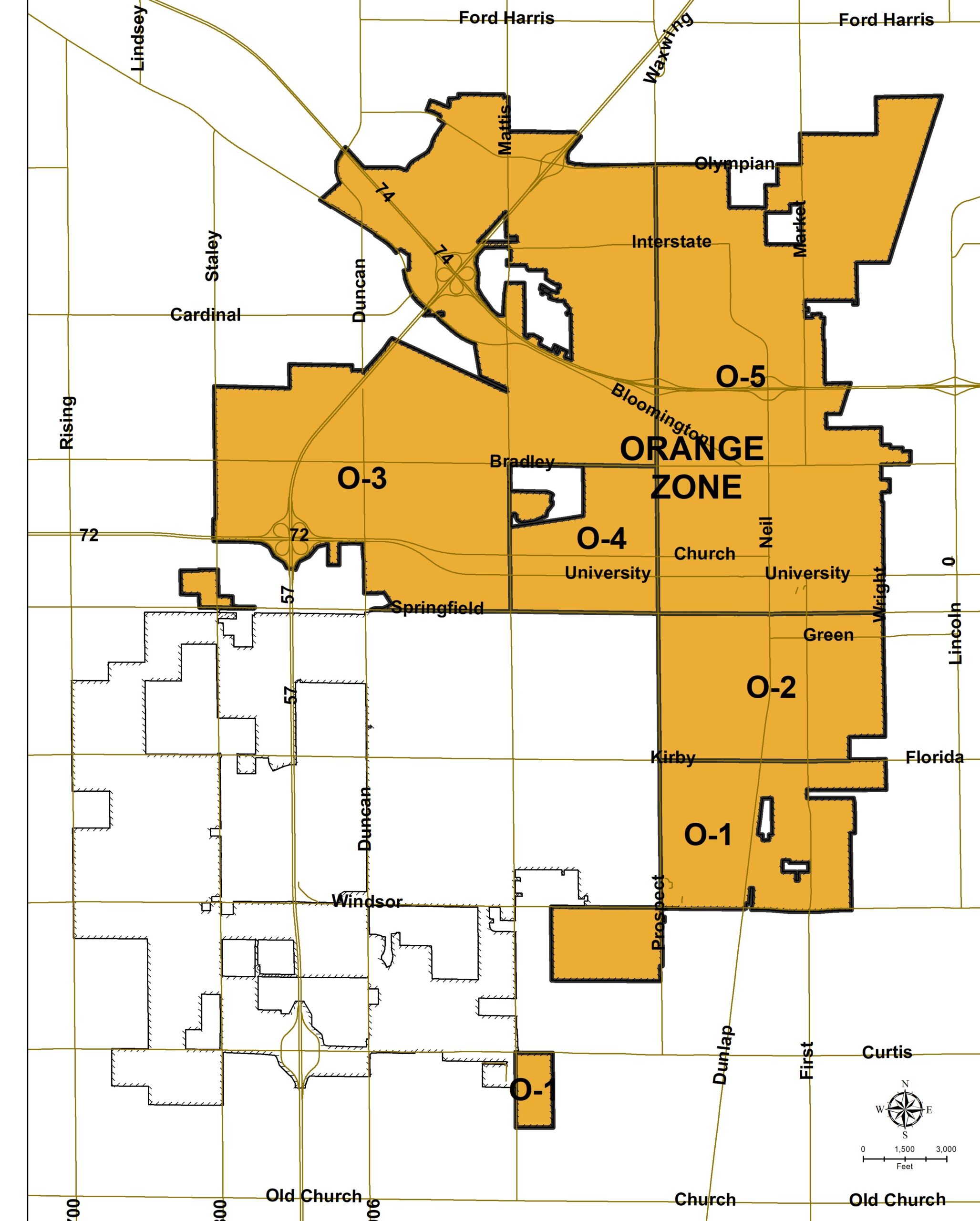 Fall Yard Waste Collection Map - Orange Zone