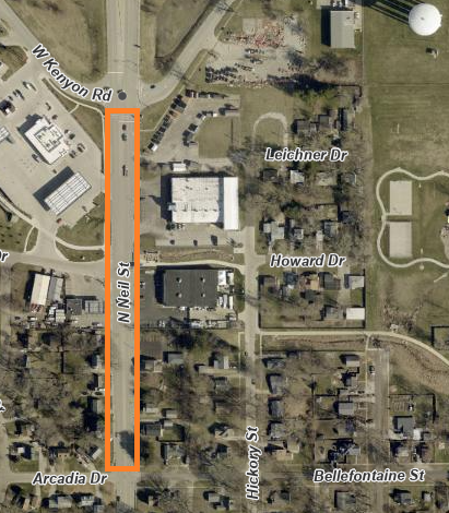 Map_Neil between Bellefontaine and Kenyon