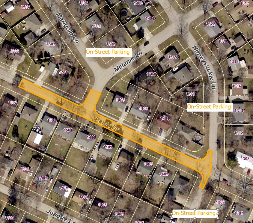 Map_Paula Drive at Melanie and Honeysuckle