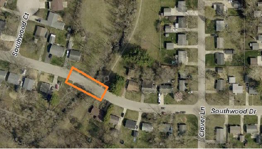 Map_Southwood Drive between Southwood Ct and Clover