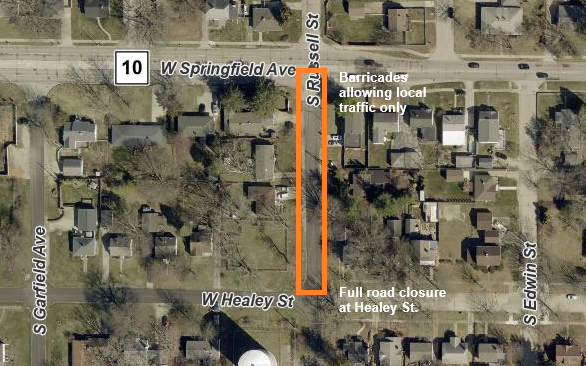 Map_Russell between Springfield and Healey