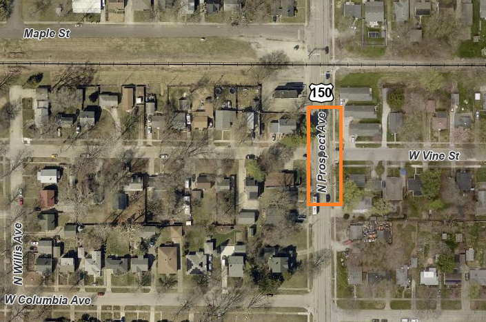 Map_Prospect intersection at Vine