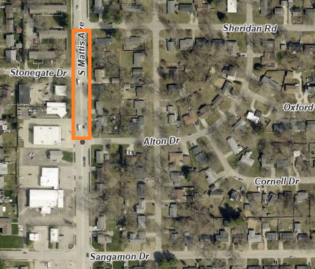 Map_Mattis Avenue between Alton and Sheridan