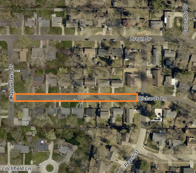 Map_Richards Lane between Shadowlawn and Peach