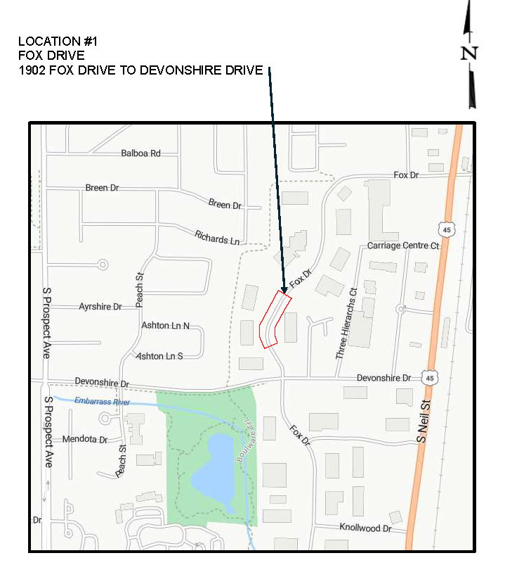 Map_Fox Drive 1909 Fox Drive to 2004 Fox Drive