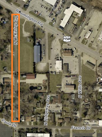 Map_Mckinley Avenue between Bloomington and Paula