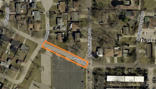 Map_Paula Drive between Powers and McKinley